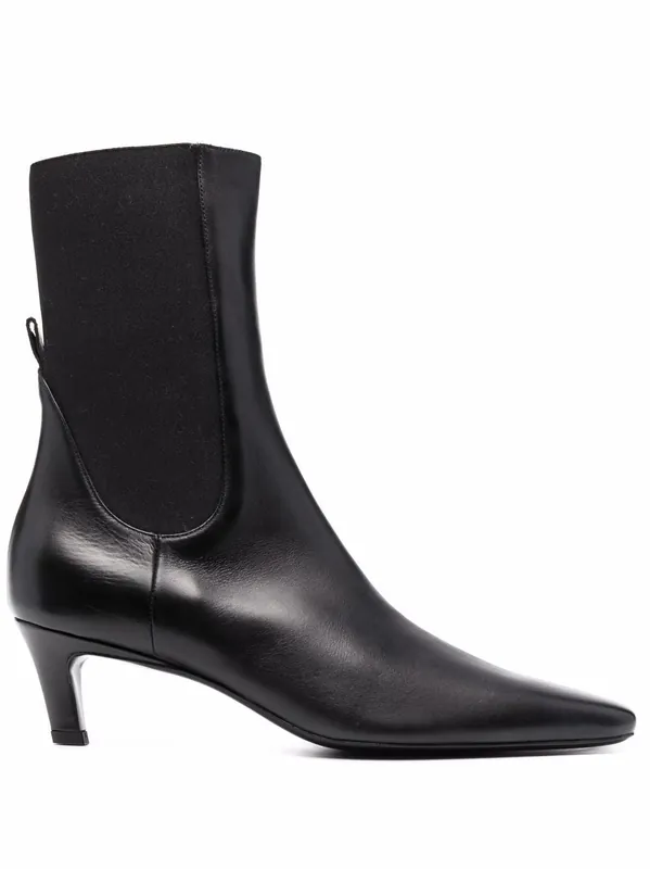 Leather Mid Heel Boots - Toteme