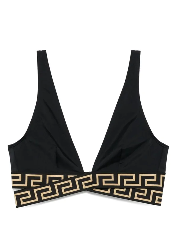 Greca Triangle Bikini Top - Versace