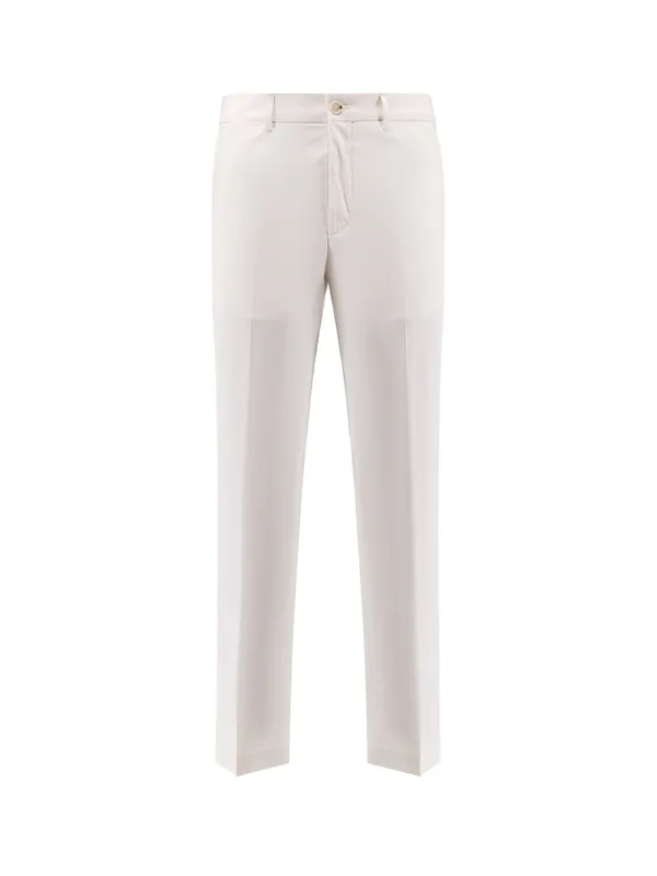 Cotton And Silk Trousers - Boss