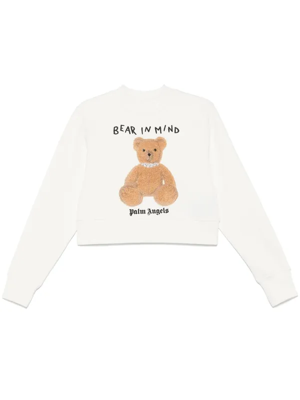 Bear In Mind Cotton Sweatshirt - Palm Angels