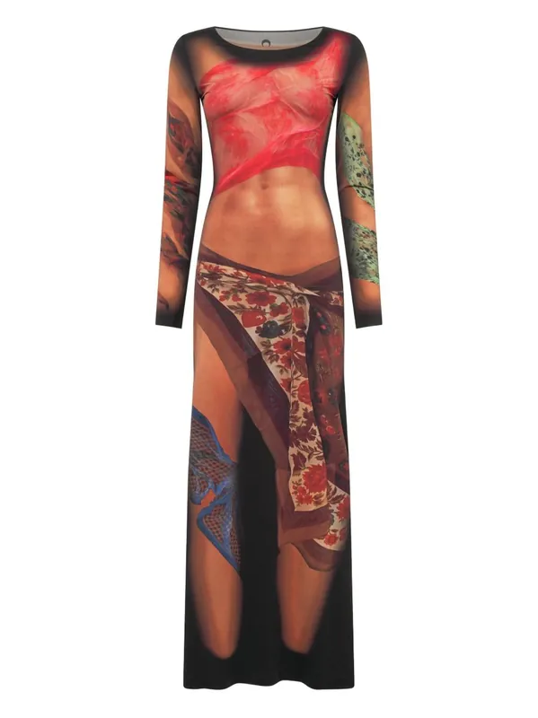 Draped Statue Long Dress - Marine Serre