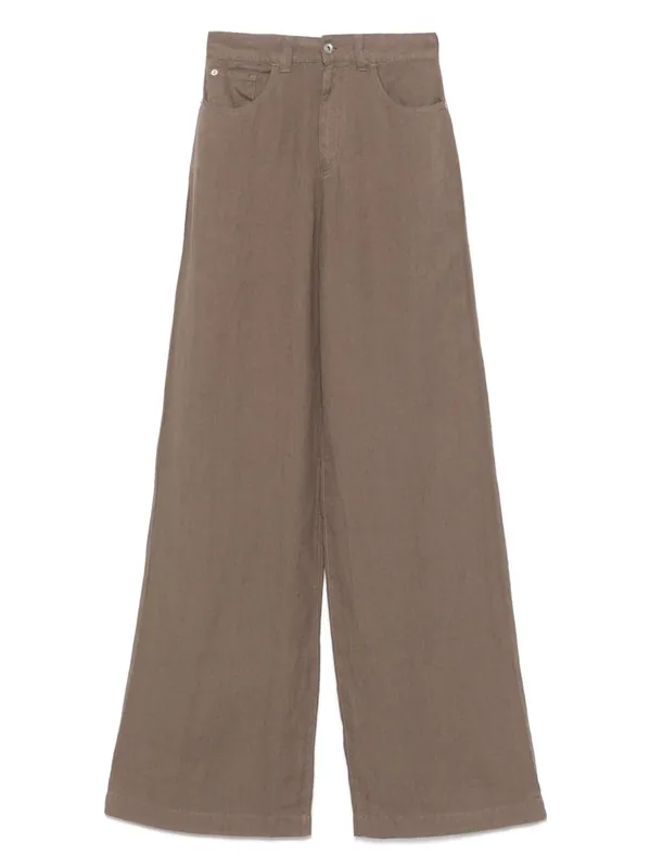 Wide-Leg Linen Trousers