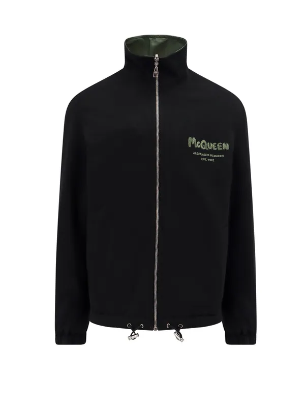 Cotone And Nylon Jacket With Mcqueen Graffiti Logo - Alexander McQueen