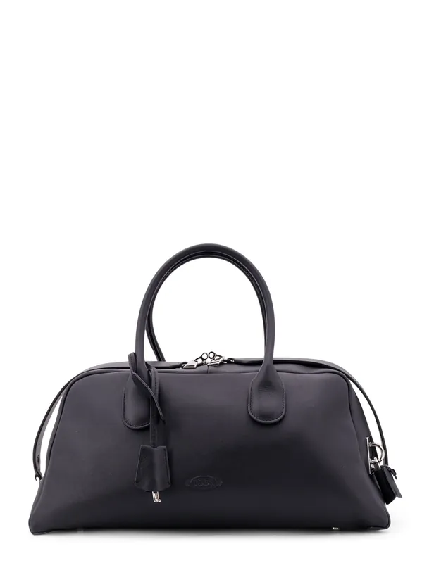 Leather Handbag With Engraved Logo - Tod's