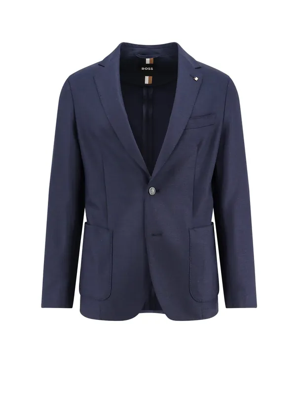 Stretch Virgin Wool Blazer - Boss