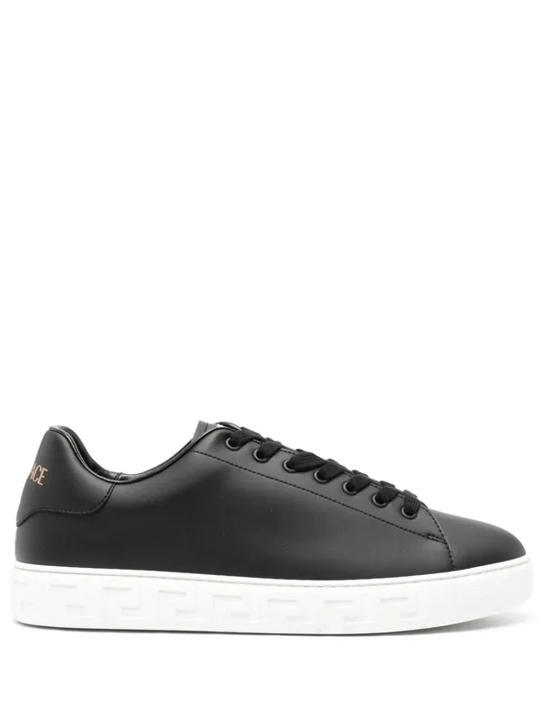 Greca Leather Sneakers - Versace