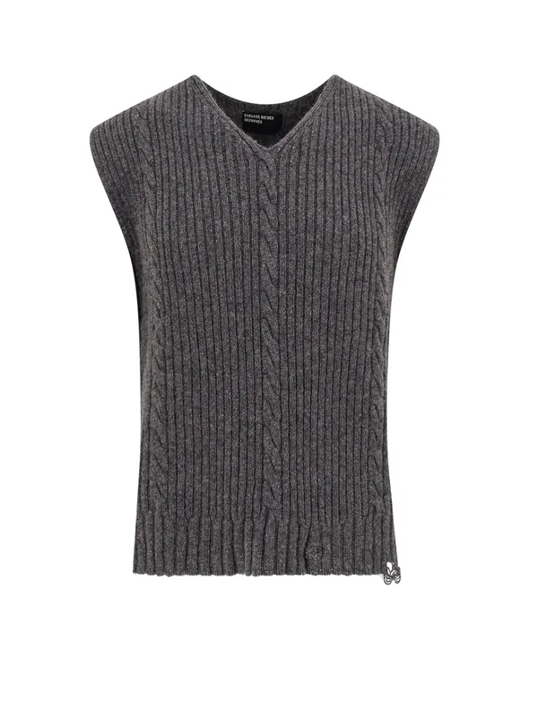 Cachemere Vest With Destroyed Effect - Enfants Riches Déprimés