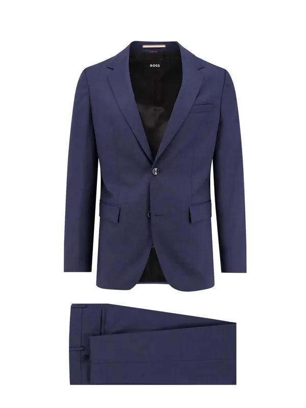Virgin Wool Suit With Classic Lapel - Boss