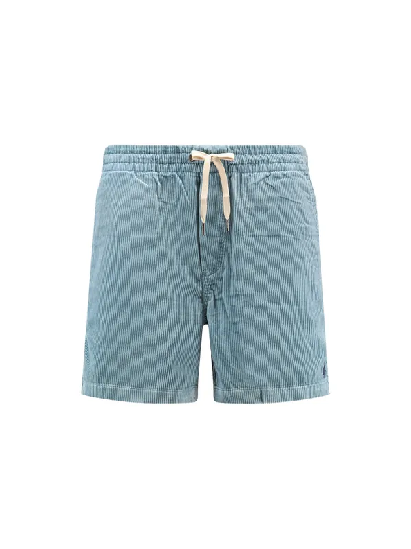 Corduroy Bermuda Shorts With Logo Embroidery - Polo Ralph Lauren