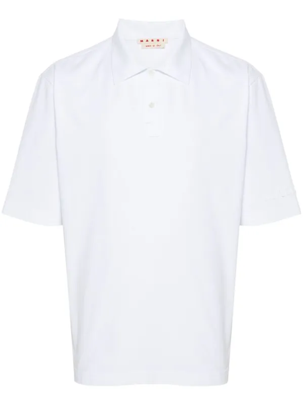 Logo Cotton Polo Shirt - Marni