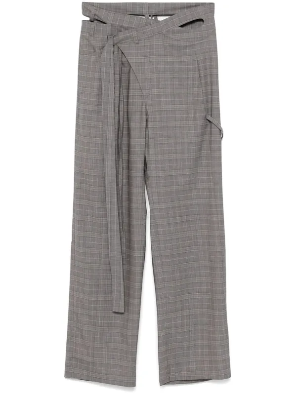 Wool Blend Wrap Trousers - Ottolinger