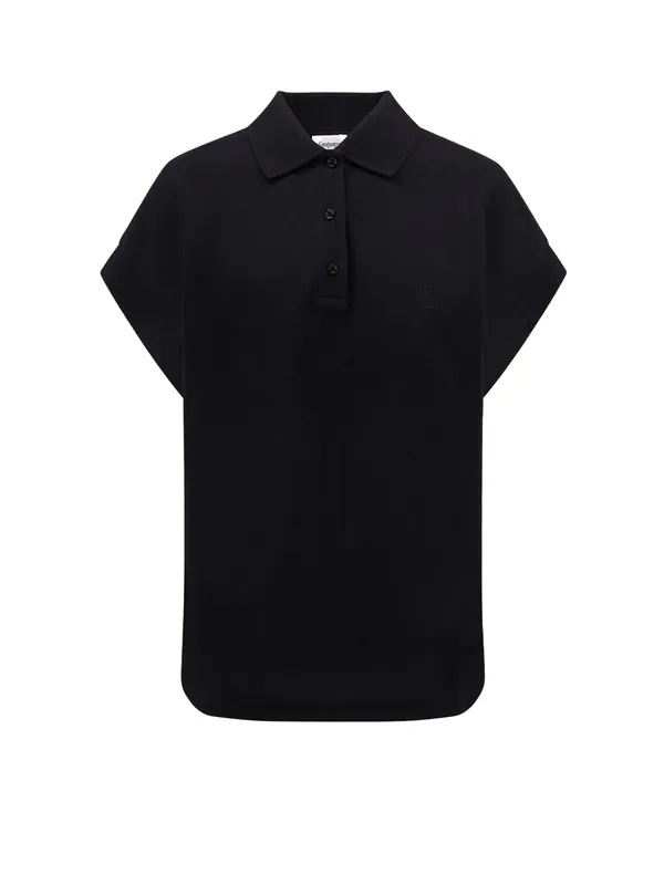 Cotton Blend Polo Shirt With Logo - Saint Laurent
