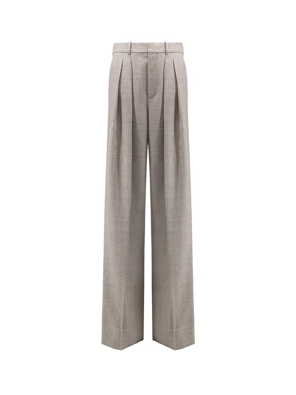 Certified Wool Trousers With Wide Leg - Saint Laurent
