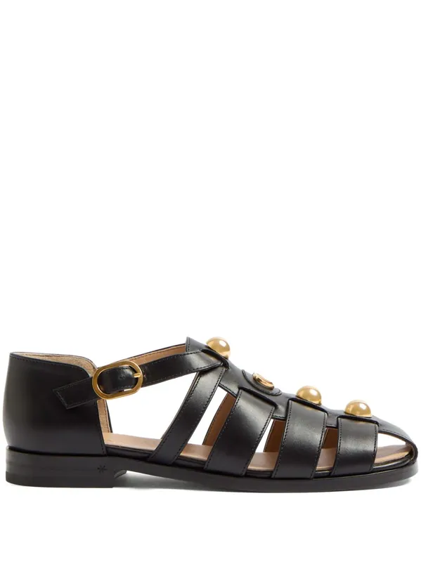 Vlogo Signature Leather Sandals - Valentino Garavani