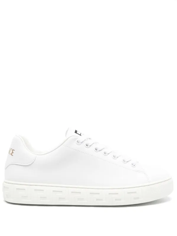 Greca Leather Sneakers - Versace