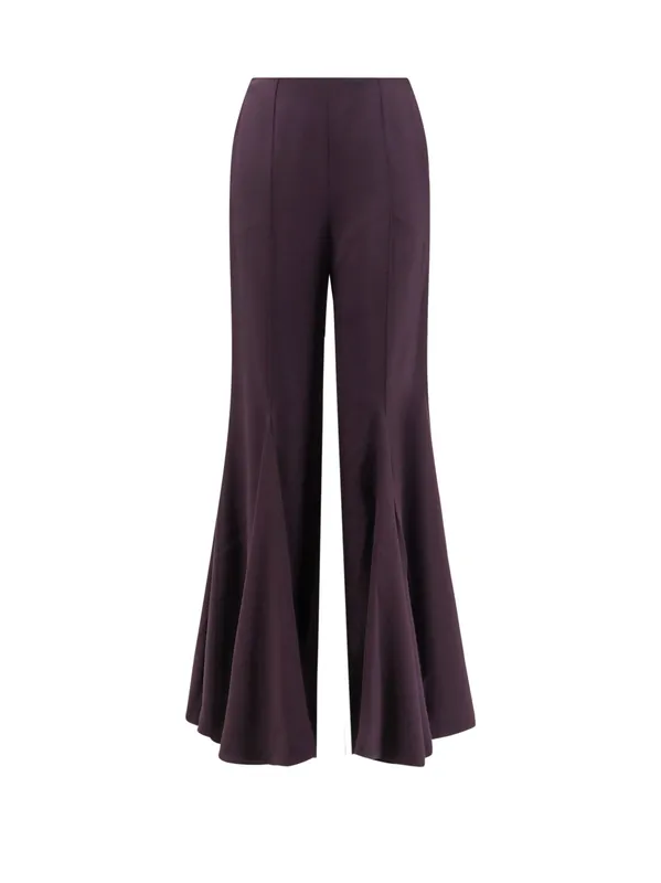 Acetate And Silk Trousers With Flared Bottom - Chloé