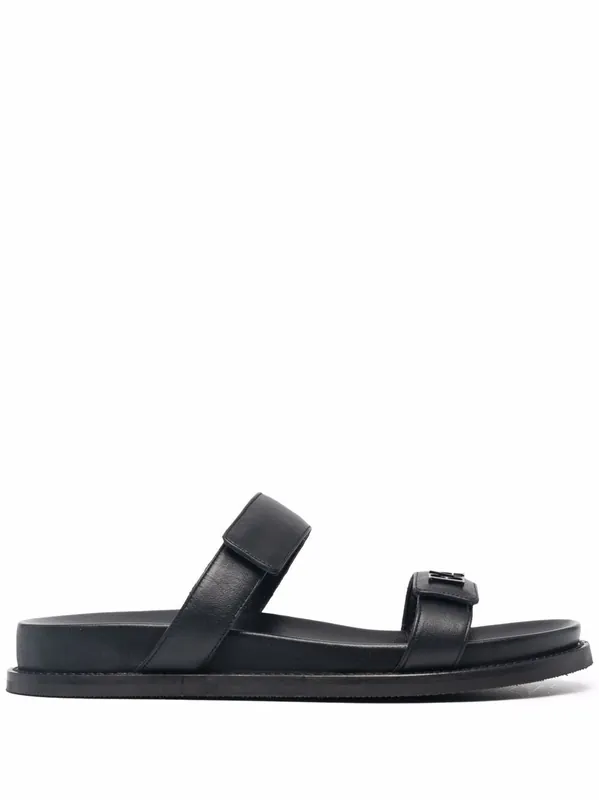 Leather Flat Sandals - Emporio Armani Exclusive