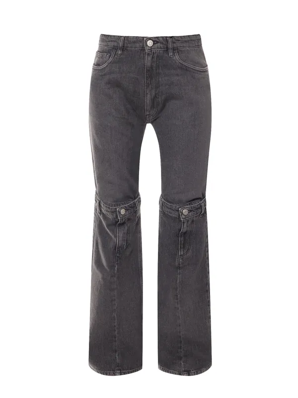 Open Knee Black Denim Trouser - Coperni