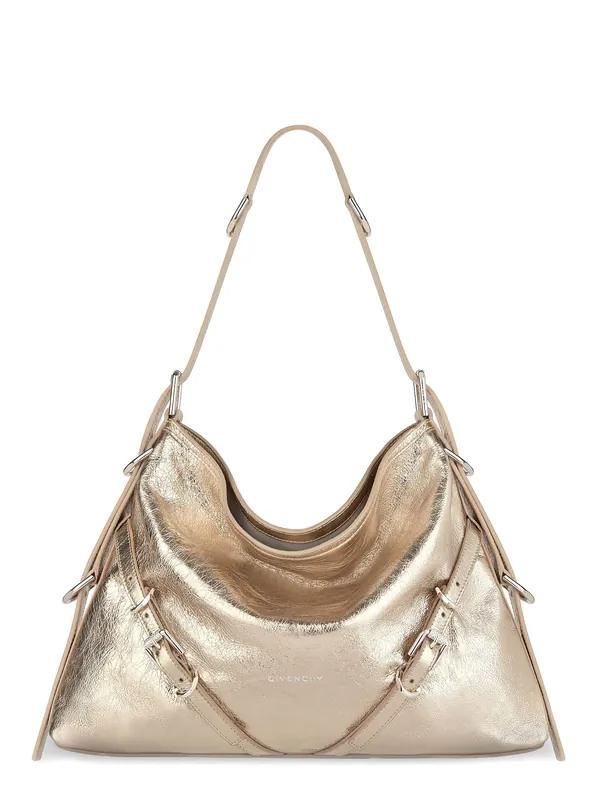 Voyou Metallized Leather Shoulder Bag - Givenchy