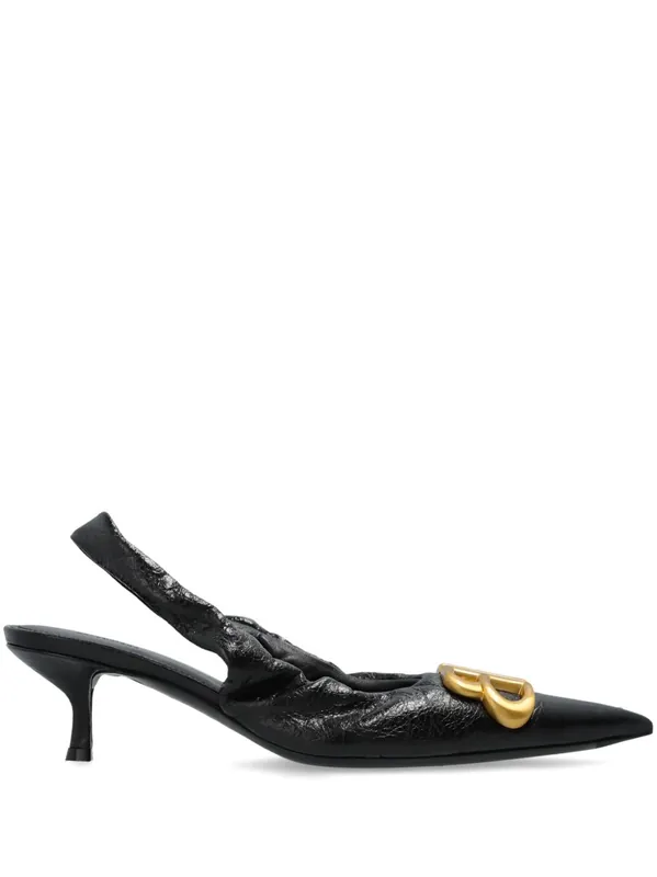 Monaco Leather Slingback Pumps - Balenciaga
