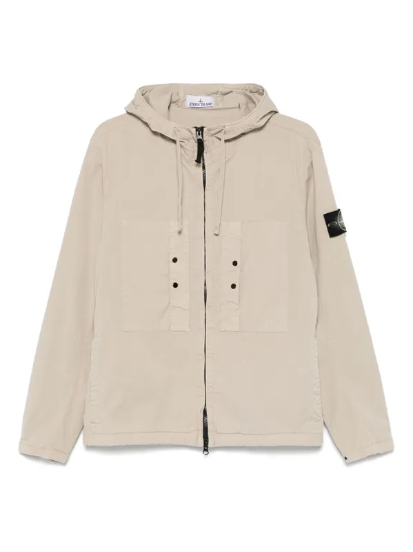 Cotton Short Parka Coat - Stone Island