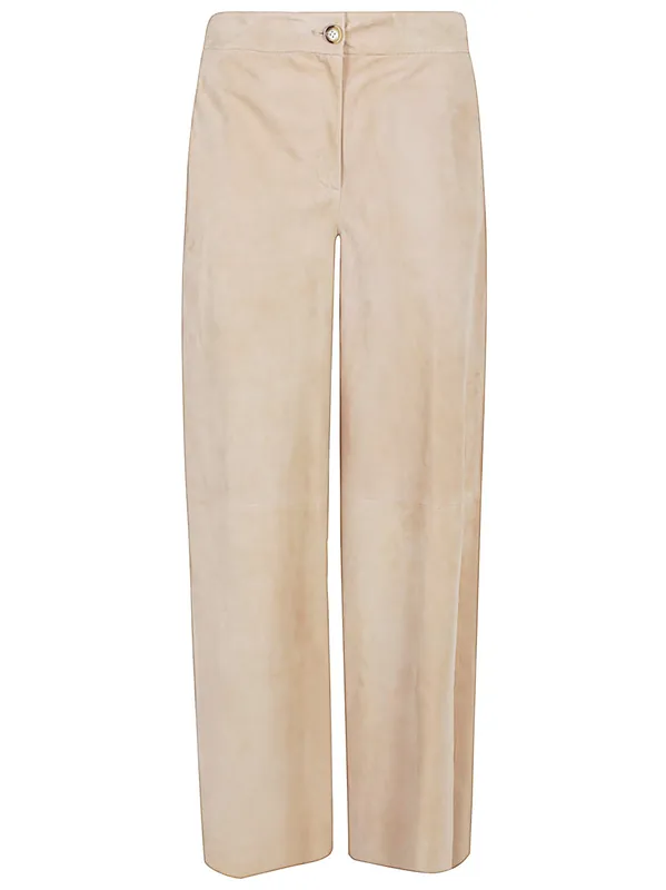 Suede Leather Trousers - Via Masini 80