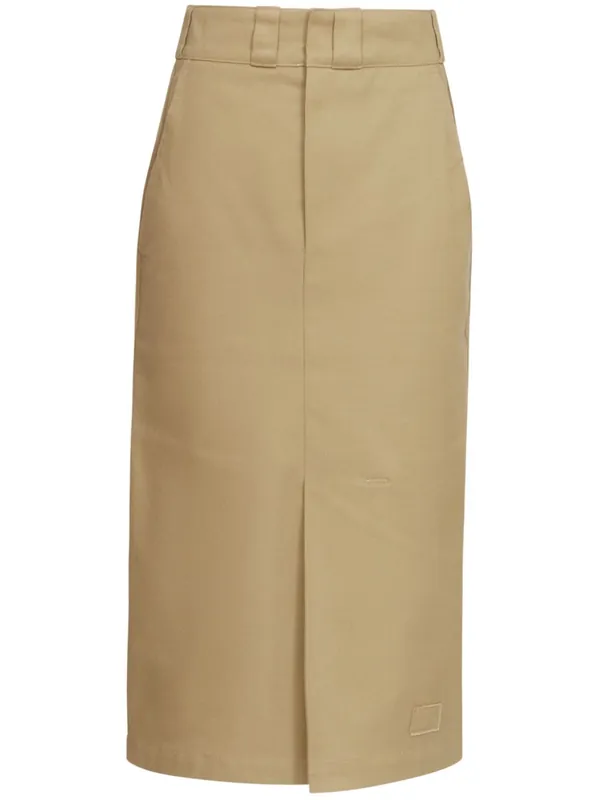 Cotton Blend Midi Skirt - Maison Margiela