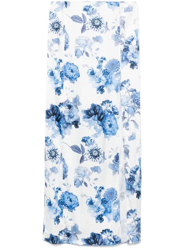 Stephine Printed Long Skirt - Alice + Olivia