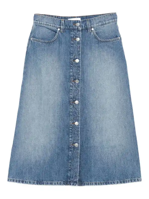 Denim Cotton Midi Skirt - Stella McCartney