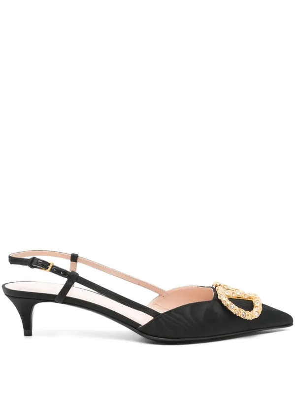 Vlogo Leather Slingback Pumps - Valentino Garavani