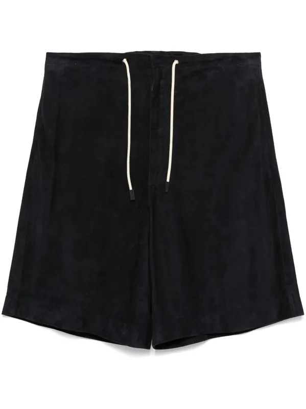 Leather Bermuda Shorts - Emporio Armani