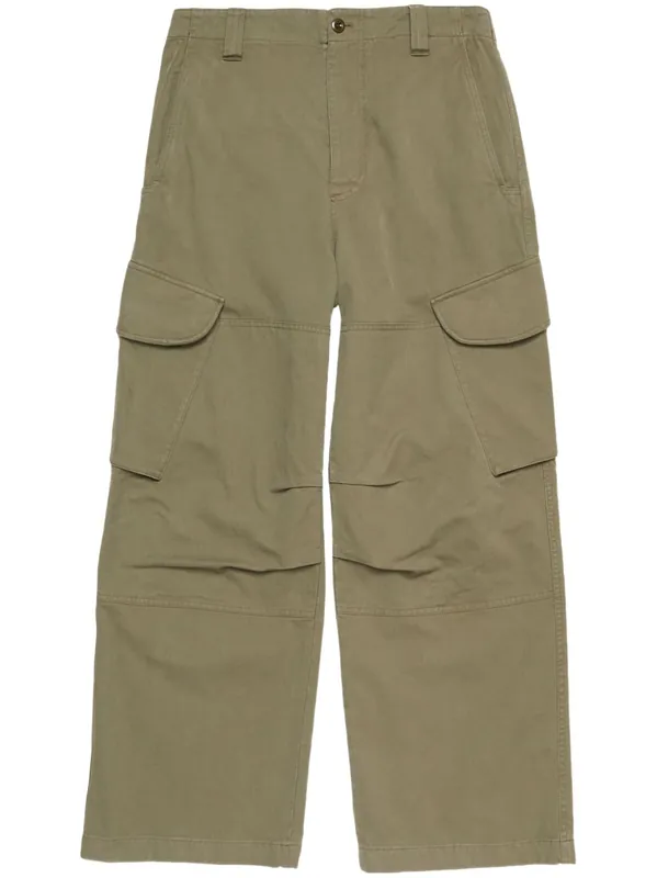 Wide-Leg Cotton Trousers