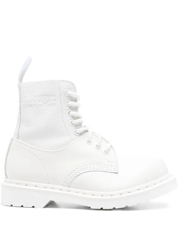 Leather Boots - Mm6 X Dr. Martens