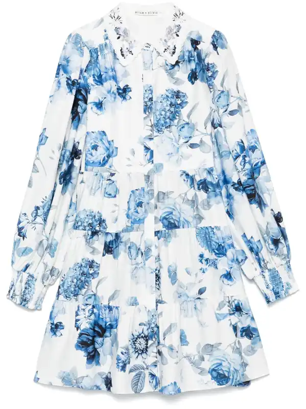 Junia Printed Mini Dress - Alice + Olivia