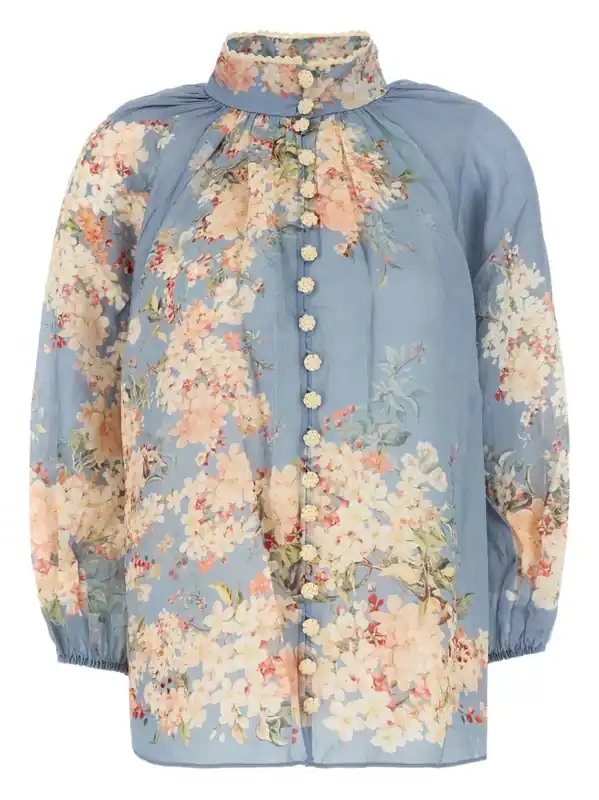 Cascadian Printed Blouse - Zimmermann