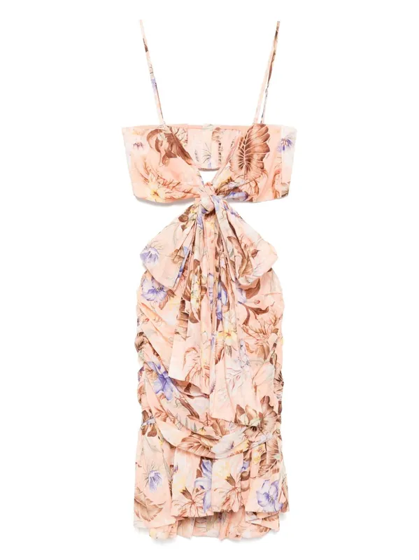 Coco Printed Cotton Mini Dress - Zimmermann