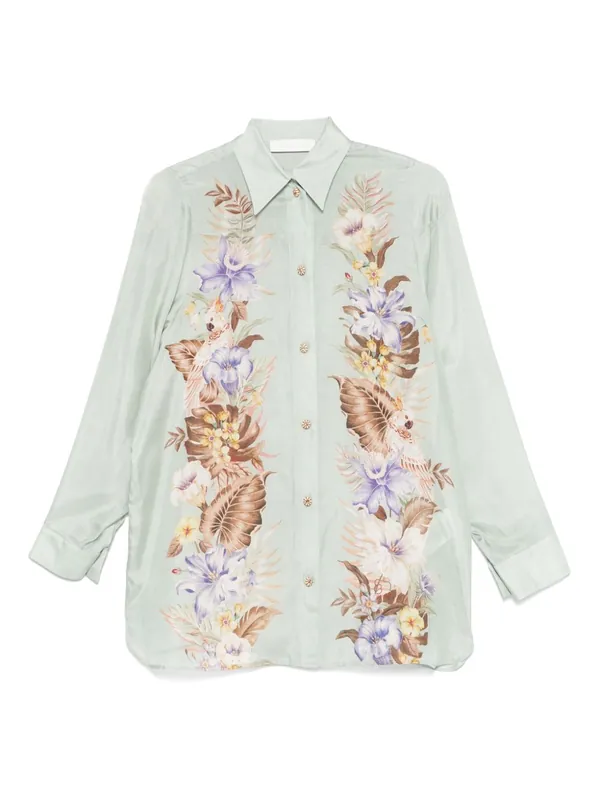 Coco Printed Silk Shirt - Zimmermann
