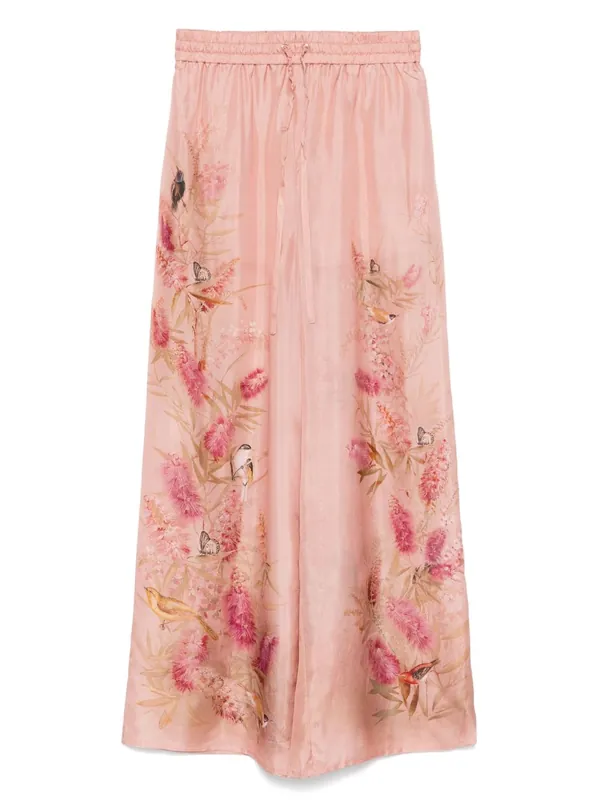 Cascadian Printed Silk Trousers - Zimmermann