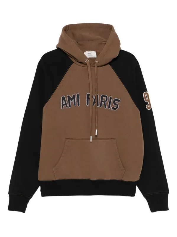Cotton Colorblock Hoodie - Ami Paris