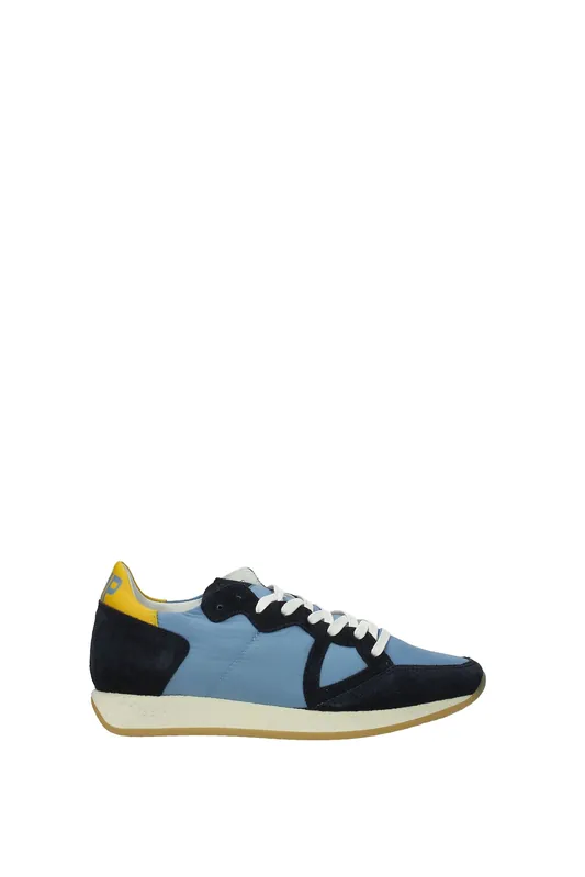 Sneakers Suede Blue Steel Blue - Philippe Model