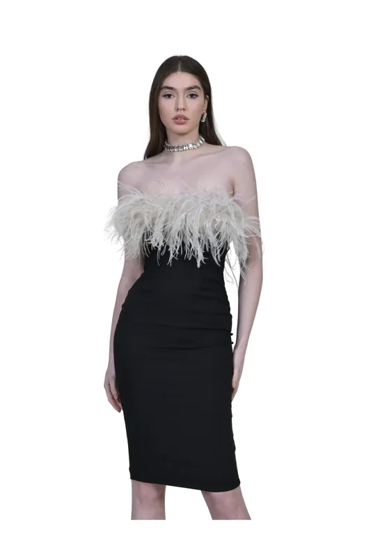 Co ord Era Longuette in Black Cotton - The Archivia