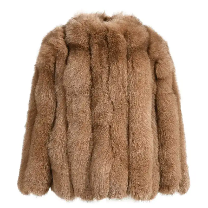 Reine Camel Fox Fur Jacket - Wanan Touch