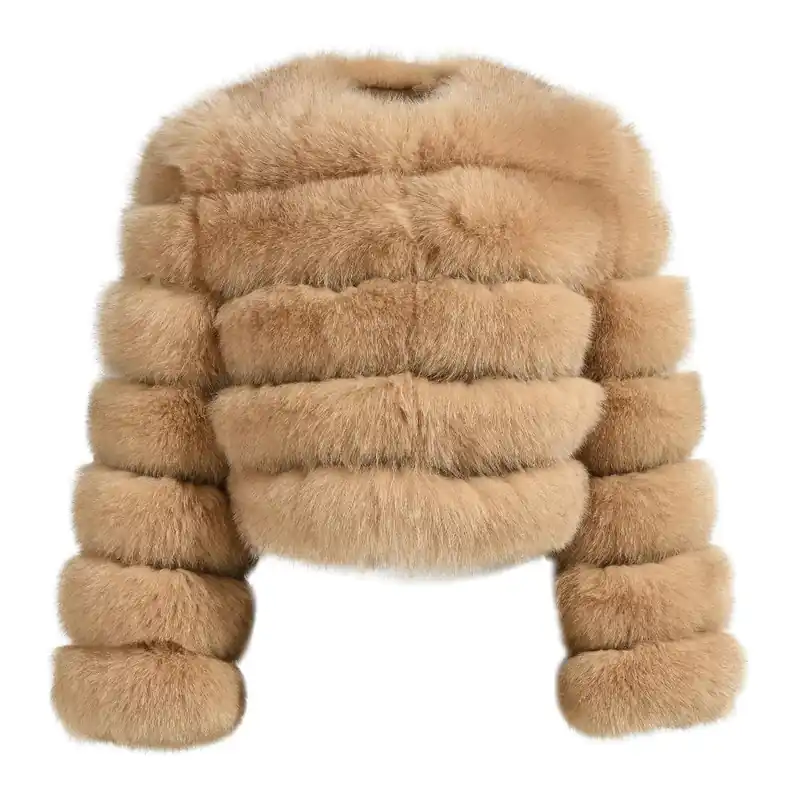 Rouge Camel Fox Fur Jacket - Wanan Touch