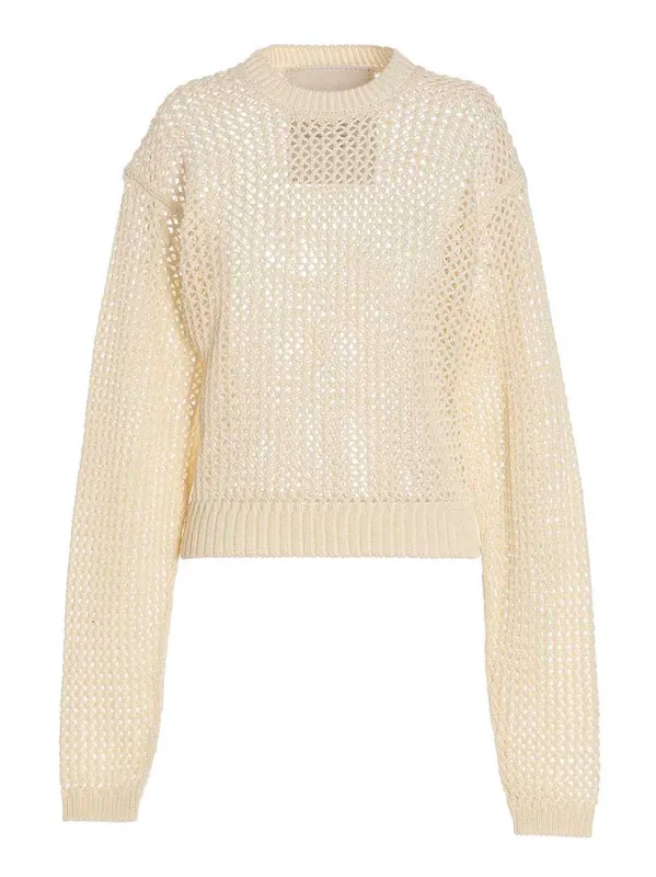 Bio Cable Sweaters And Cardigans White - Ramael