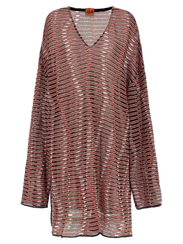 Wave Jacquard Sweaters And Cardigans Multicolor - Vitelli