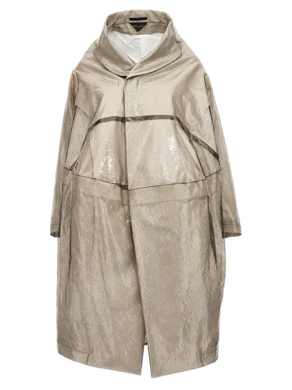 Oversize Texture Trench Coat Coats, Trench Coats Gray - Comme Des Garçon