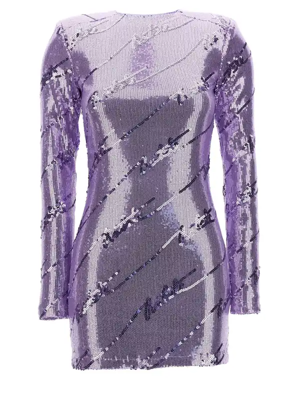 Sequin Mini Dress Dresses Purple - Rotate