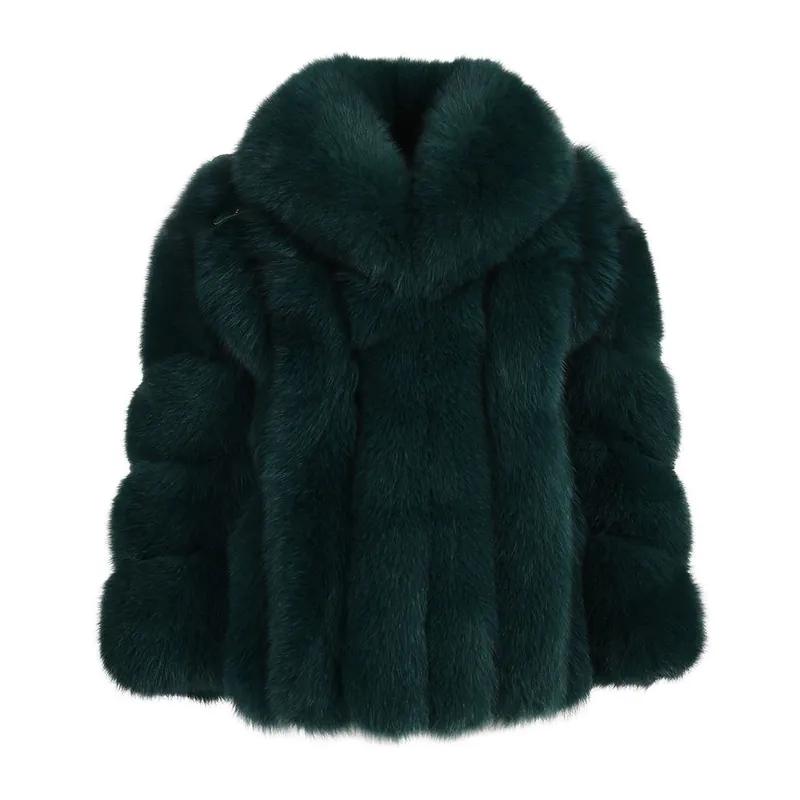 Love Green Fox Fur Jacket - Wanan Touch
