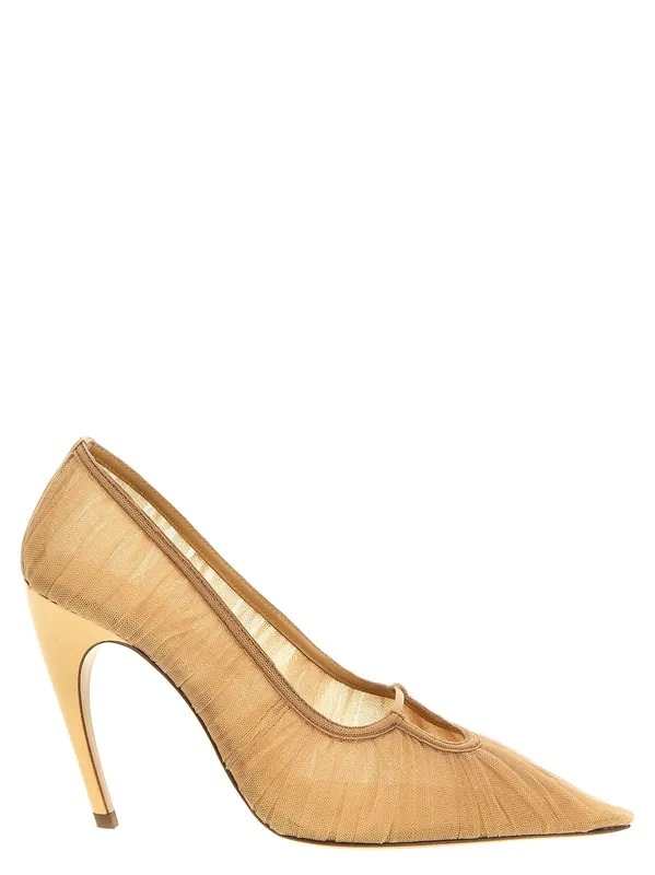 Tulle Pumps Beige - Nensi Dojaka