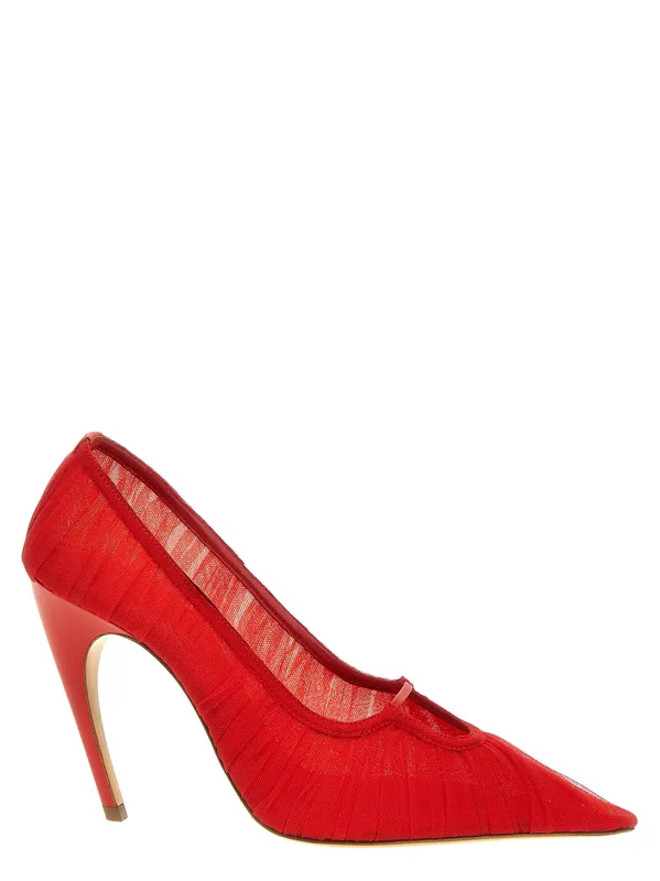 Tulle Pumps Red - Nensi Dojaka